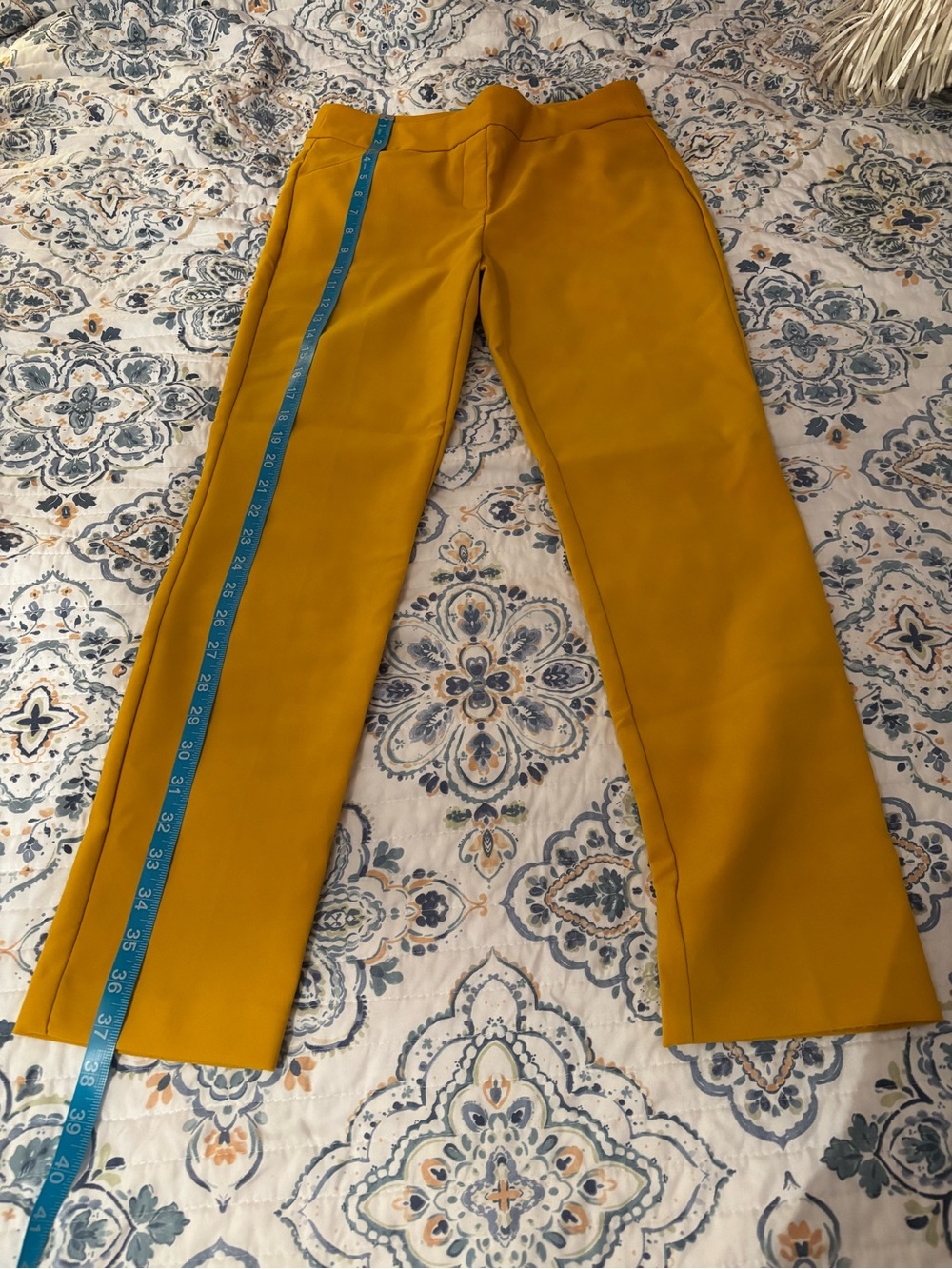 Rachel Zoe Mustard Yellow Straight-Leg Pants